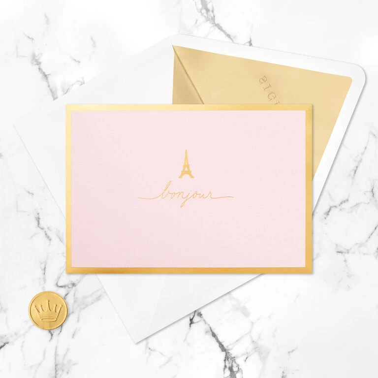 Hallmark Bonjour Eiffel Tower 3D Pop-Up Hello Card - Image 6