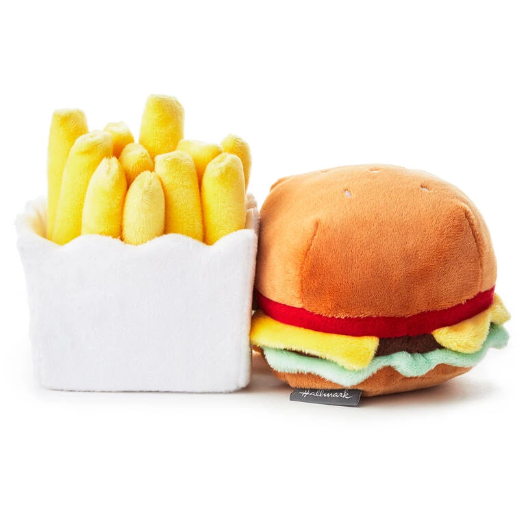 Hallmark Better Together Burger And Fries Magnetic Plush, 5" - Image 3