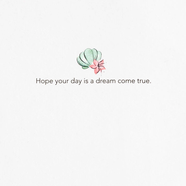 Hallmark Disney The Little Mermaid Ariel Happy Wish Quilled Paper Handmade Card - Image 2