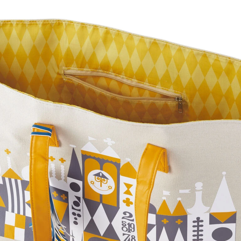 Hallmark Walt Disney World 50th Anniversary "it's A Small World" Canvas Tote Bag - Image 3