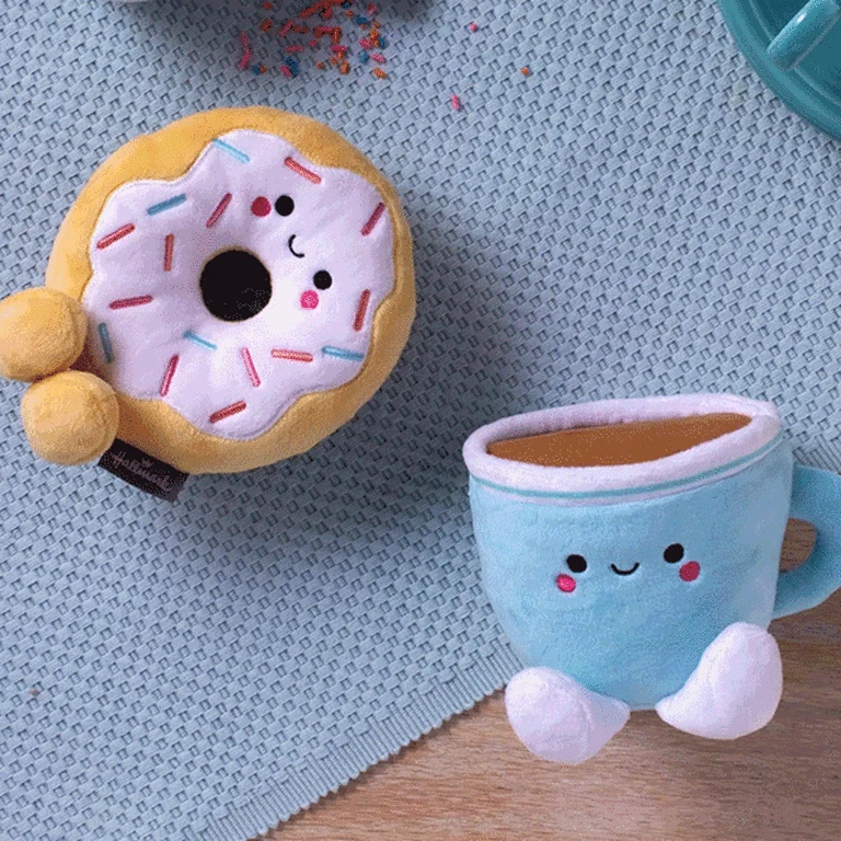 Hallmark Better Together Donut And Coffee Magnetic Plush, 5" - Image 2