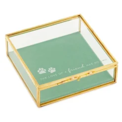Hallmark The Love Of A Friend Glass Pet Memory Box, 5x5