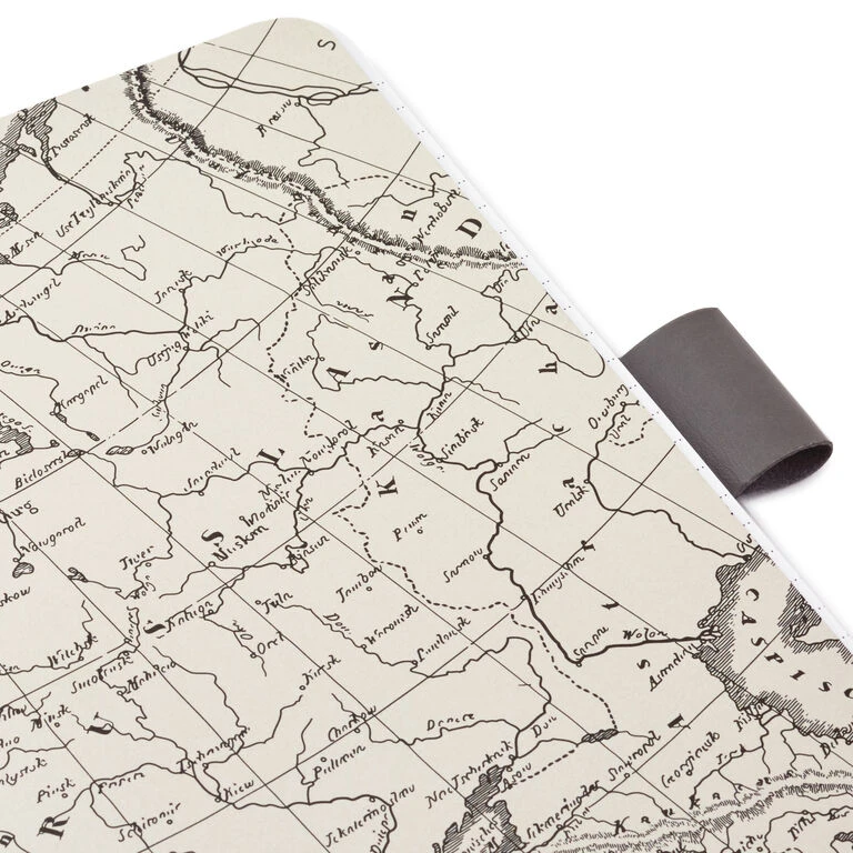 Hallmark Gray Etched Compass Faux Leather Notebook - Image 6