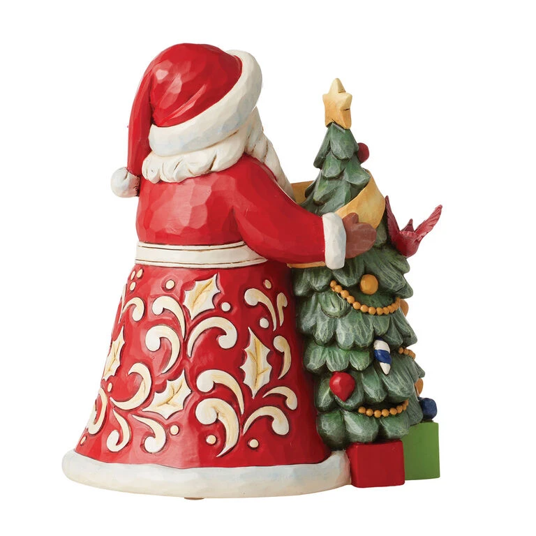 Enesco Jim Shore Dated 2023 Santa And Christmas Tree Figurine, 7.2" - Image 2
