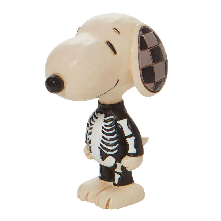 Enesco Jim Shore Peanuts Snoopy Skeleton Mini Figurine, 3.2"