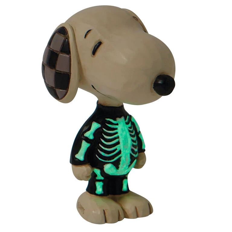 Enesco Jim Shore Peanuts Snoopy Skeleton Mini Figurine, 3.2" - Image 2