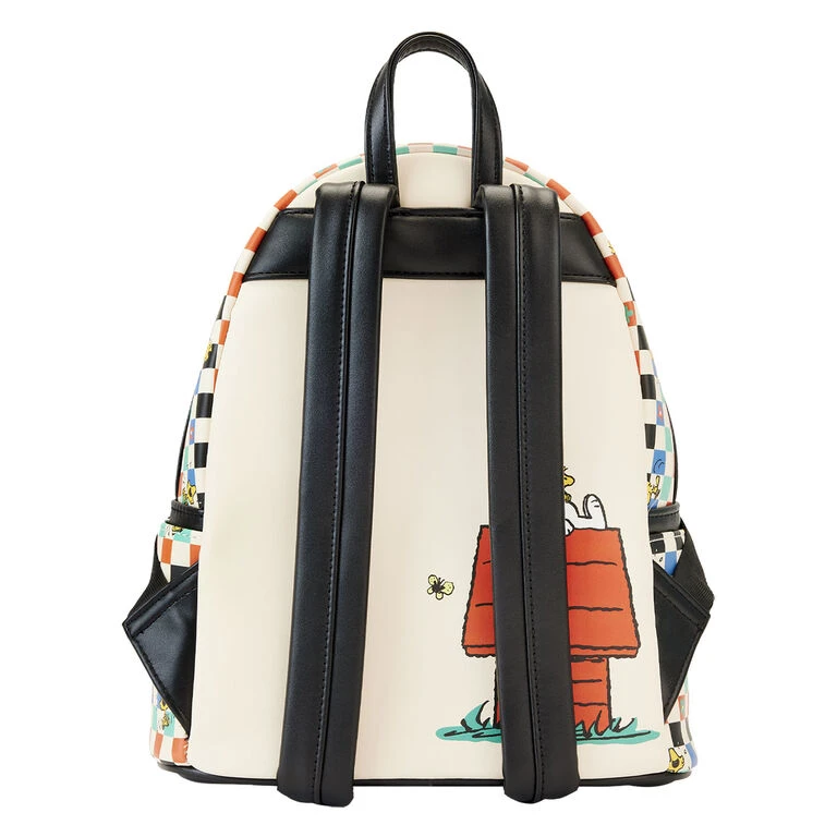 Loungefly Peanuts Snoopy And Woodstock Checkered Mini Backpack - Image 3