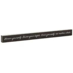 Hallmark Love Yourself No Matter What Wood Quote Sign, 23.5x2