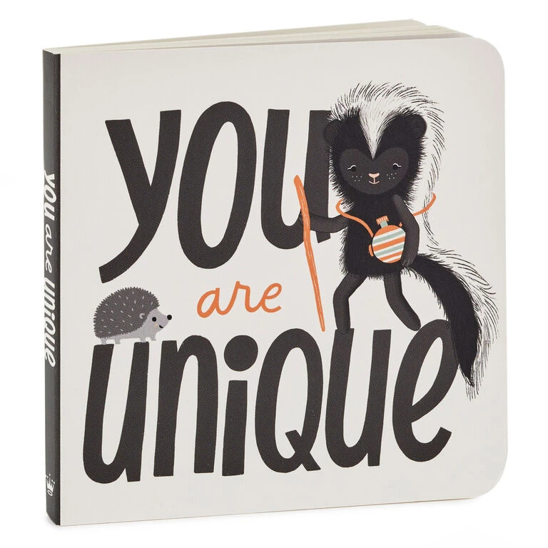 Hallmark MopTops Skunk Stuffed Animal With You Are Unique Board Book - Image 4