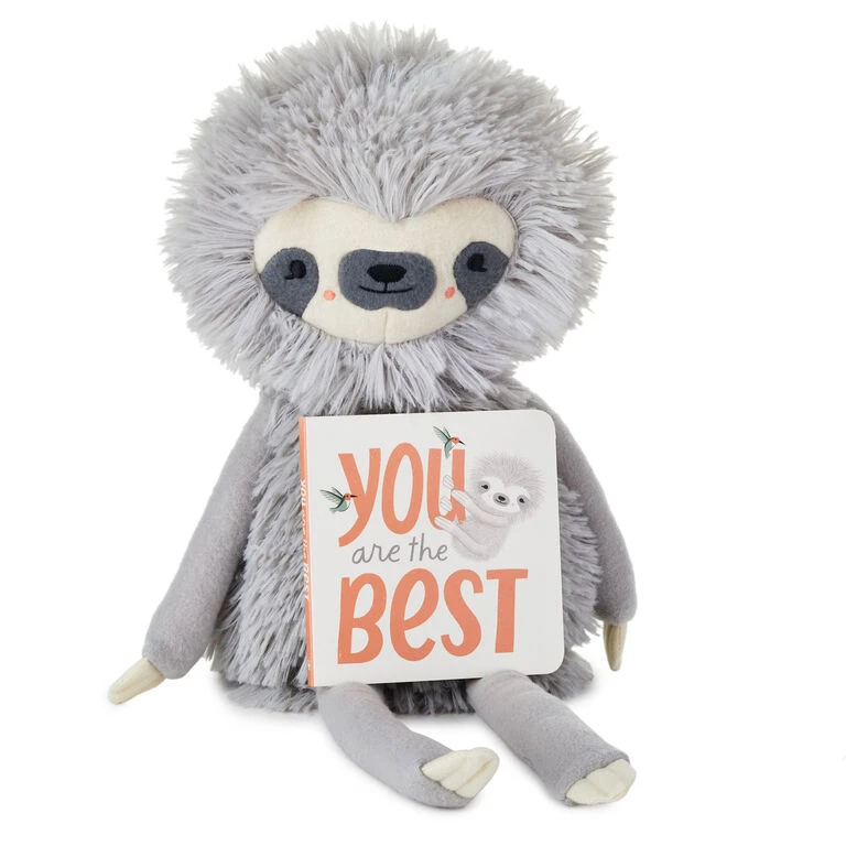 Hallmark MopTops Sloth Stuffed Animal With You Are The Best Board Book