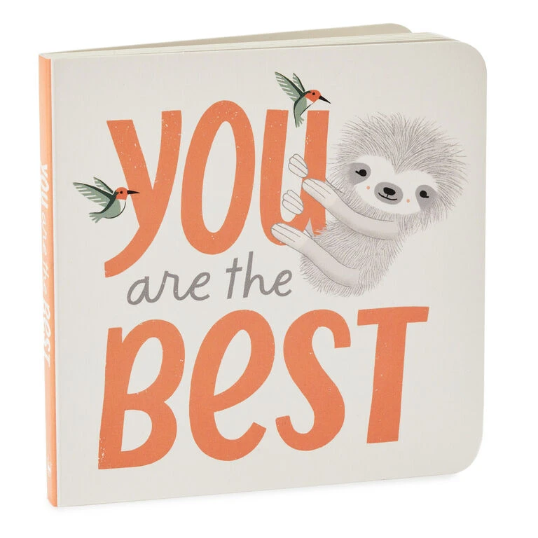 Hallmark MopTops Sloth Stuffed Animal With You Are The Best Board Book - Image 4