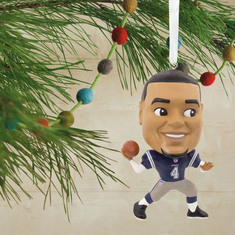 NFL Dallas Cowboys Dak Prescott Bouncing Buddy Hallmark Ornament - Image 2