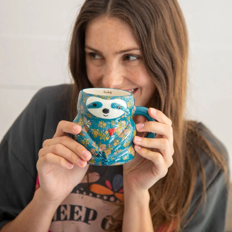 Natural Life Sylvia Sloth Sculpted Folk Mug, 16 Oz. - Image 3