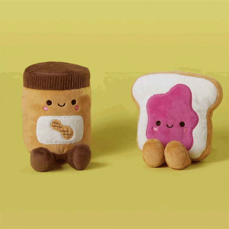 Hallmark Better Together Peanut Butter And Jelly Magnetic Plush, 5" - Image 2