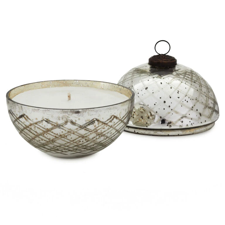 Hallmark Fresh-Cut Pine Mercury Glass Ball Ornament Candle - Image 2