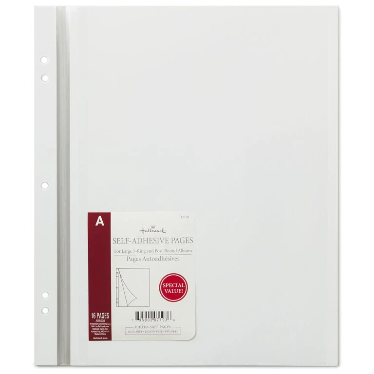 Hallmark Self-Adhesive Photo Refill Pages, Pack Of 16 - Image 2