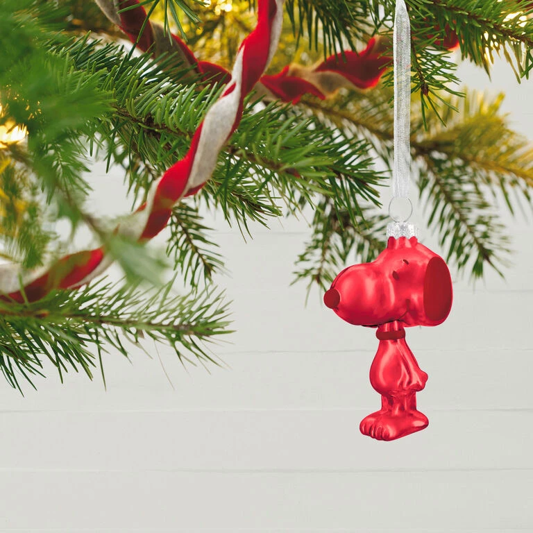 Hallmark The Peanuts® Gang Snoopy Glass Ornaments, Set Of 6 - Image 2