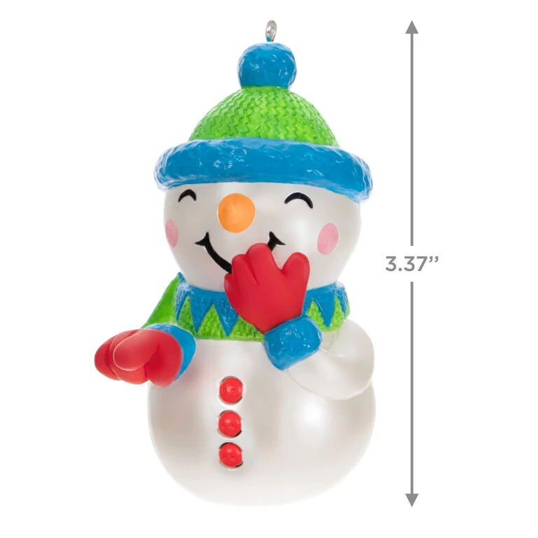 Hallmark Pull My Finger Snowman Ornament With Sound - Image 3