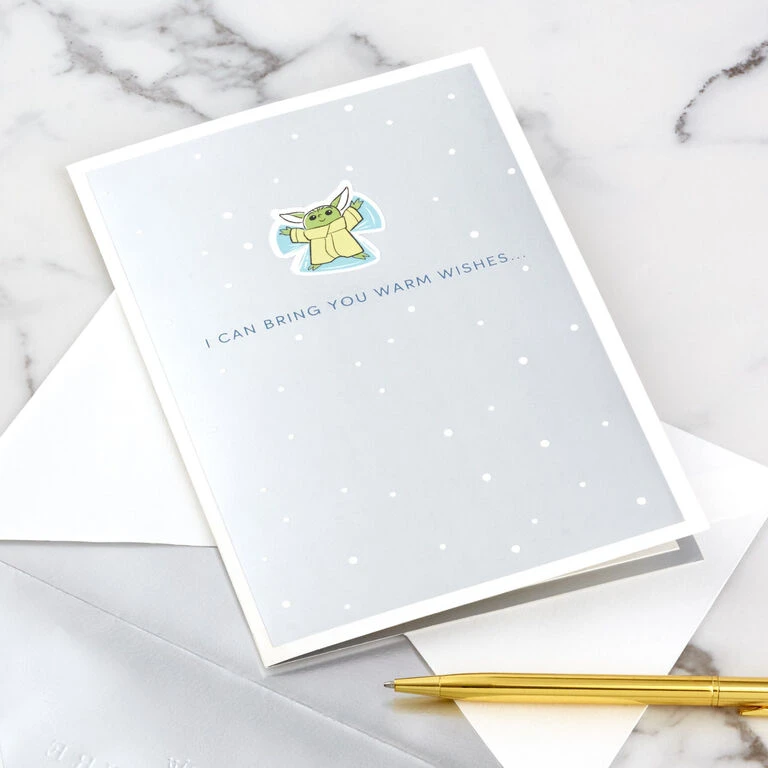 Hallmark Star Wars: The Mandalorian™ Grogu™ Warm Wishes 3D Pop-Up Holiday Card - Image 7