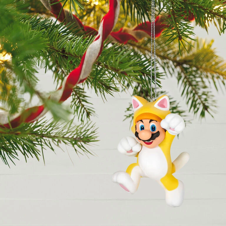 Hallmark Nintendo Super Mario™ Powered Up With Mario Cat Ornament - Image 2
