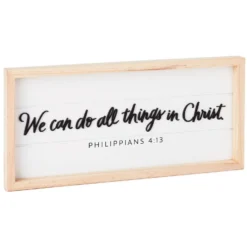 Hallmark We Can Do All Things In Christ Wooden Quote Sign, 15x7